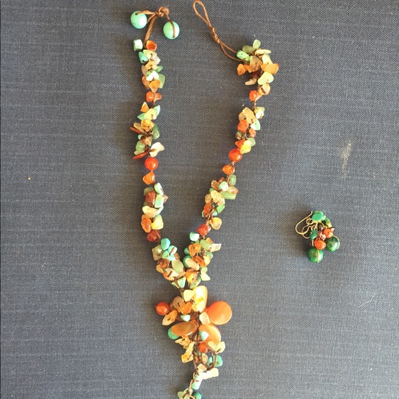 Gorgeous Agate & Carnelian necklace - Picture 6 of 8